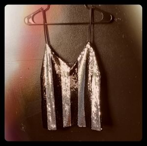 Sequin crop top